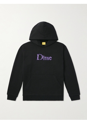 DIME - Classic Skull Logo-Embroidered Cotton-Jersey Hoodie - Men - Black - S