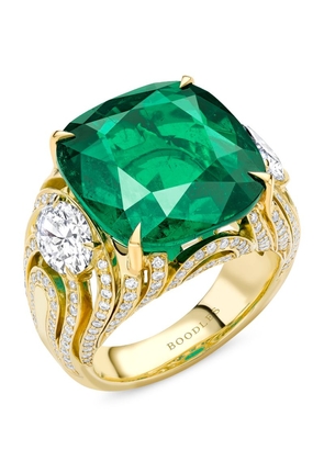 Boodles Yellow Gold, Platinum, Diamond And Emerald A Family Journey Kyoto Ring