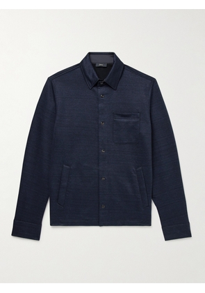 Herno - Slim-Fit Jersey Overshirt - Men - Blue - IT 48