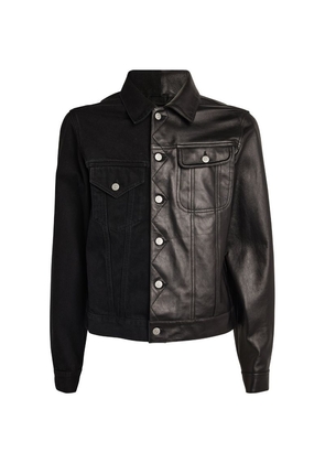 Mm6 Maison Margiela Half-Leather Denim Jacket