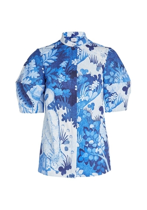 Erdem Cotton Poplin Floral Shirt