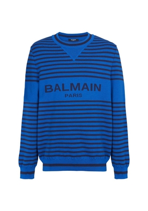 Balmain Wool-Blend Striped Sweater