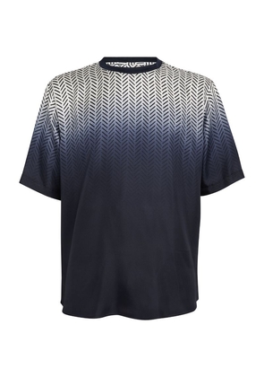 Giorgio Armani Silk Ombre Chevron Print Shirt