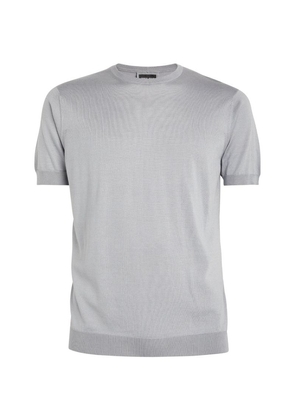Giorgio Armani Silk-Blend Short-Sleeve Sweater