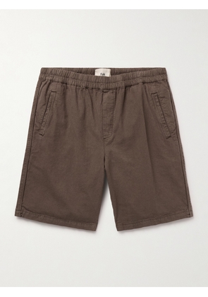 Folk - Assembly Straight-Leg Linen and Cotton-Blend Shorts - Men - Brown - 3