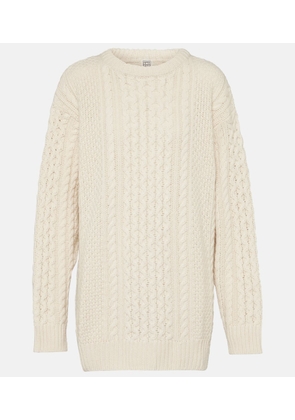 Toteme Oversized cable-knit wool sweater