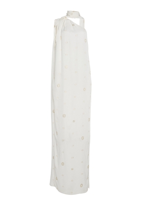 Stella McCartney - Scarf-Detailed Asymmetric Maxi Dress - White - IT 36 - Moda Operandi
