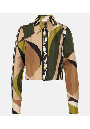 Pucci Pesci cropped silk shirt