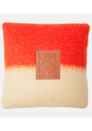 Loewe Anagram striped mohair and wool cushion