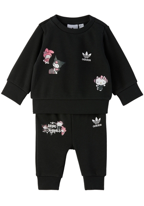 adidas Kids Baby Black Crew Sweatsuit