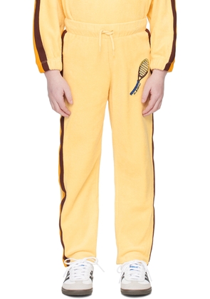 Mini Rodini Kids Yellow Tennis Embroidered Sweatpants