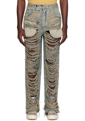 Rick Owens DRKSHDW Blue Geth Jeans