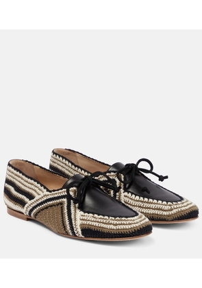 Gabriela Hearst Hays leather-paneled crocheted loafers