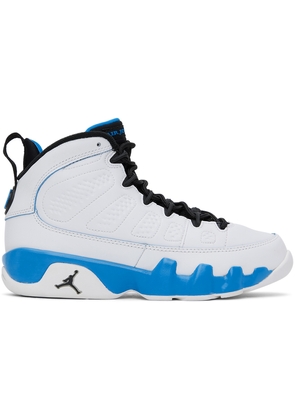Nike Jordan Kids White & Blue Jordan 9 Retro Big Kids Sneakers