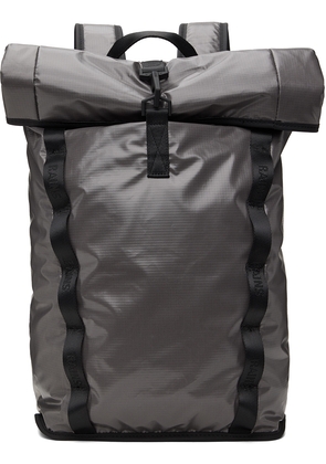 RAINS Gray Sibu Rolltop Rucksack Backpack