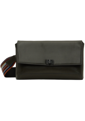 Paul Smith Green Leather Signature Stripe Crossbody Bag