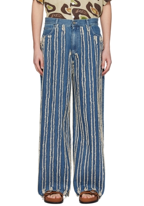 Bonsai Blue Fringe Jeans