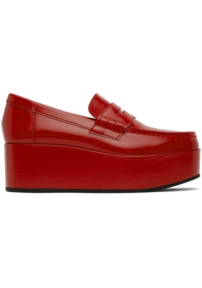 Comme des Garçons Girl Red Platform Loafers
