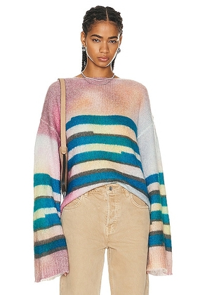 Acne Studios Stripe Sweater in Blue & Multi - Blush. Size M (also in ).