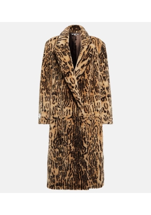 Stella McCartney Ocelot-print wool-blend faux fur coat