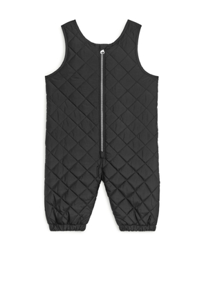 Sleeveless Quilted Overall - Black