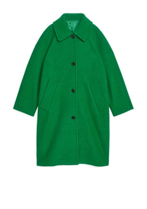 Bouclé Wool Coat - Green