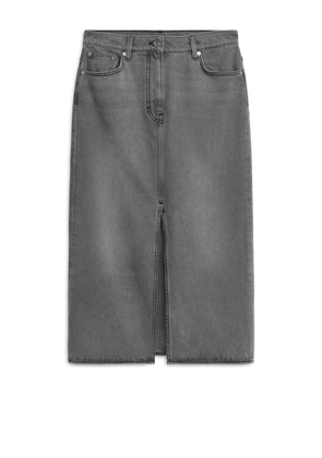 Denim Skirt - Grey