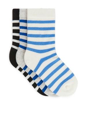 Cotton Socks Set of 3 - Grey