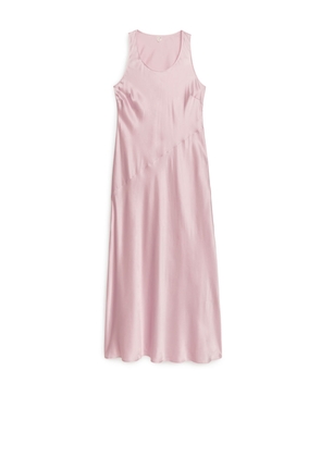Silk Slip Dress - Pink