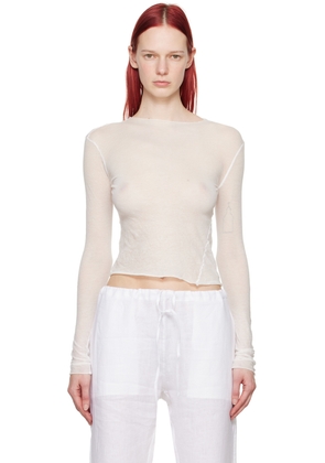 Gabriela Coll Garments SSENSE Exclusive White No.211 Long Sleeve T-Shirt