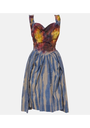 Vivienne Westwood Sunday striped cotton corset dress
