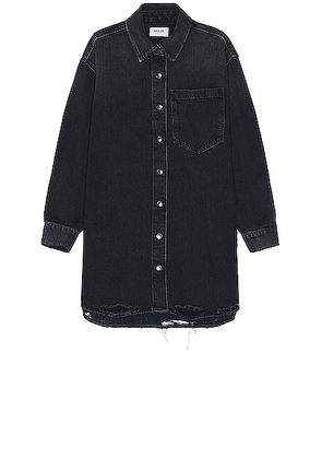 AGOLDE Lucas Denim Shirt in Disappear - Black. Size M (also in ).