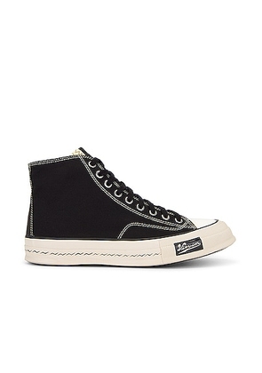 Visvim Skagway Hi Patten Sneaker in Black - Black. Size 8.5 (also in ).