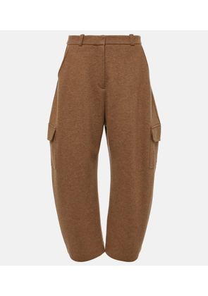 Loro Piana Mid-rise cashmere-blend wide-leg pants