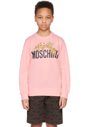 Moschino Kids Pink Teddy Sweatshirt