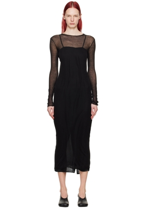 Gabriela Coll Garments SSENSE Exclusive Black No.212 Maxi Dress