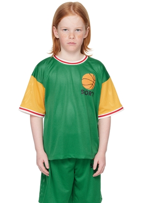 Mini Rodini Kids Green Basketball T-Shirt