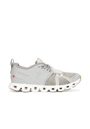 On Cloud 5 Terry Sneaker in Glacier & White - Light Grey. Size 5.5 (also in 6, 9.5).