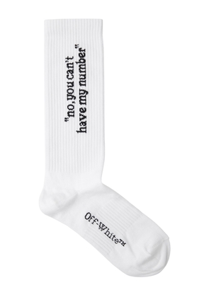 Off-white No You Can't Cotton-blend Socks