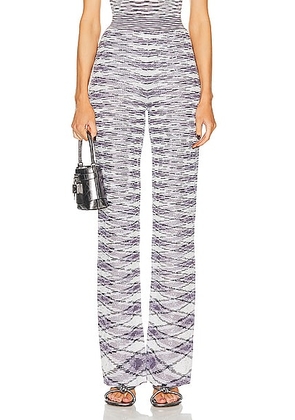 Missoni Straight Leg Trouser in Lilac & White Sequins Space Dye - Grey. Size 42 (also in 40).