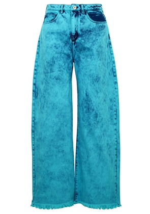 Marques' Almeida Overdyed Wide-leg Jeans - Turquoise - 8 (UK8 / S)