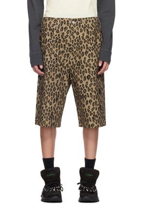 BLUEMARBLE Beige & Brown Leopard Shorts