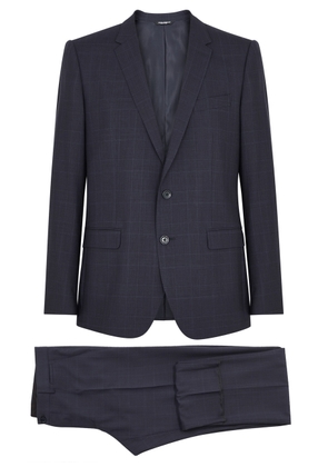 Dolce & Gabbana Martini-fit Checked Wool Suit - Navy - 50 (IT50 / L)