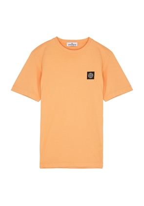 Stone Island Kids Logo Cotton T-shirt (14 Years) - Orange - 14YR (14 Years)