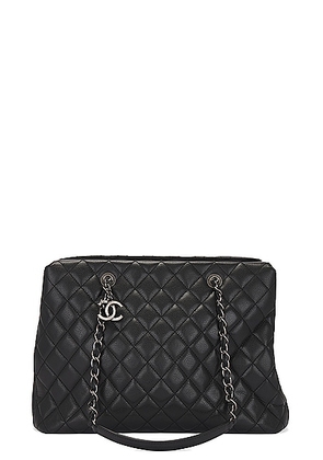chanel Chanel Cambon Quilted Caviar Tote Bag in Black - Black. Size all.