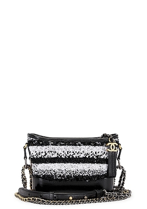 chanel Chanel Spangle Leather Shoulder Bag in Black & White - Black. Size all.