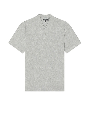 Theory Goris Sweater Polo in Light Grey Heather - Grey. Size L (also in M, S, XL).