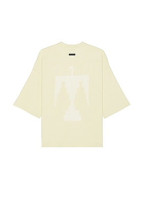 Fear of God Viscose Embroidered Thunderbird Milano Tee in Lemon Cream - Yellow. Size L (also in M, S, XL/1X).