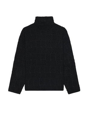 Fear of God Straight Neck Relaxed Sweater in Black - Black. Size L (also in M, XL/1X).