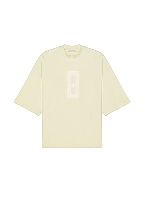 Fear of God Embroidered 8 Milano Tee in Lemon Cream - Cream. Size L (also in M, S, XL/1X).